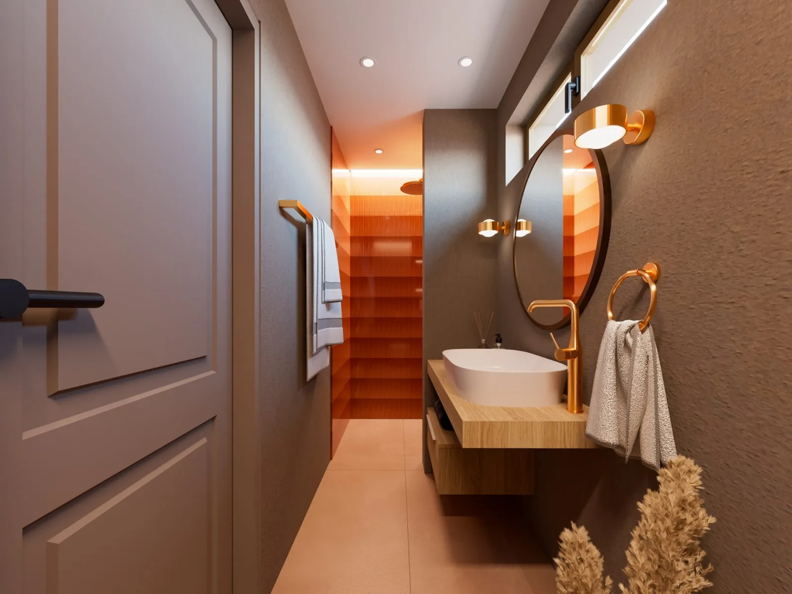 Terracotta Bath — bathroom interior visualisation