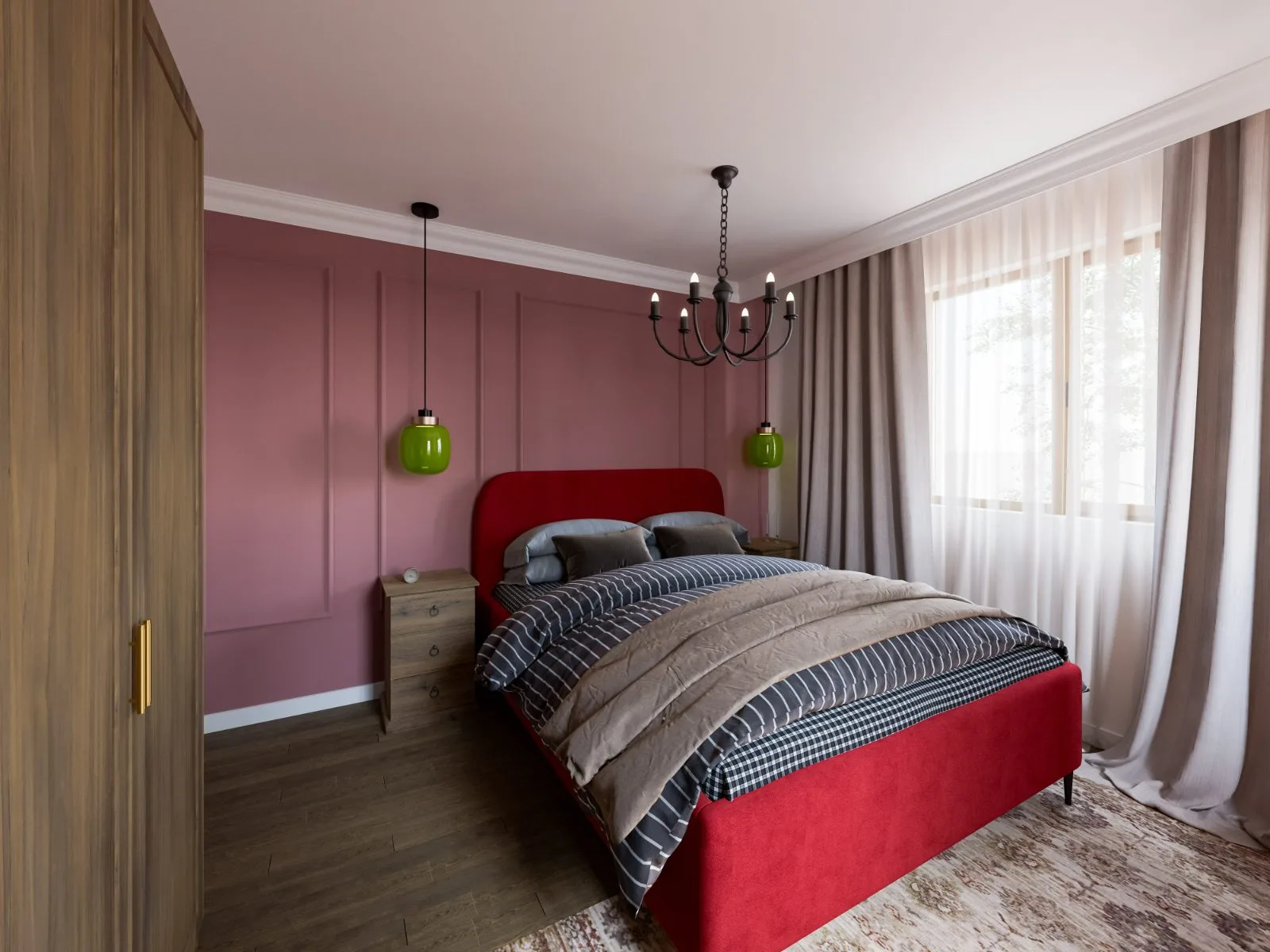 Rose Bedroom — bedroom interior visualisation