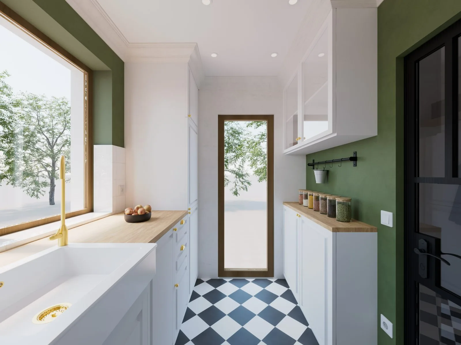 Garden Kitchen — kitchen interior visualisation